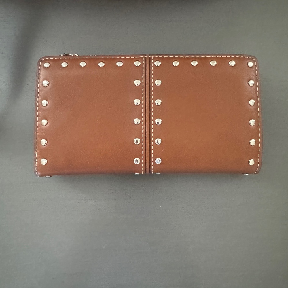 Michael Kors Brown Studded Wallet